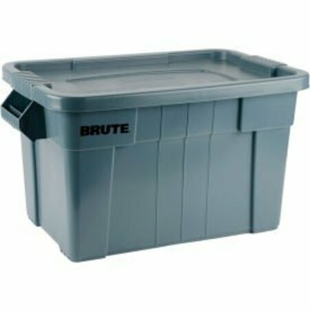 RUBBERMAID COMMERCIAL Rubbermaid 20 Gallon Brute Tote with Lid FG9S3100GRAY - 27-7/8 x 17-3/8 x 15-1/8 - Gray FG9S3100GRAY